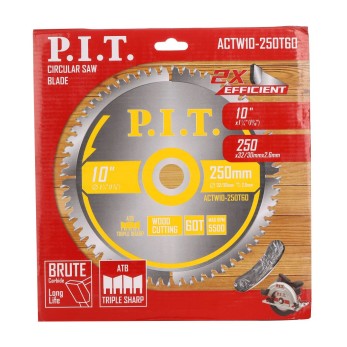 Диск пильный P.I.T. 250x32/30x2,2 мм 60T(ACTW10-250T60), шт