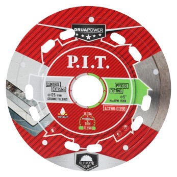 Диск алмазный отрезной ультратонкий P.I.T. серия DRUA (125х22,2х1,1мм,сухой/мокрый рез), шт