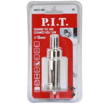 Коронка алмазная по керамике P.I.T. 18x70 мм(AMAS12-0018), шт