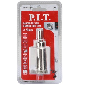 Коронка алмазная по керамике P.I.T. 20x70 мм(AMAS12-0020), шт