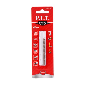 Сверло по металлу с кобальтовым покрытием P.I.T.  3,0x61мм(AMED02-0003), шт