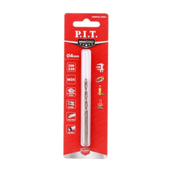 Сверло по металлу с кобальтовым покрытием P.I.T.  4,0x75мм(AMED02-0004), шт