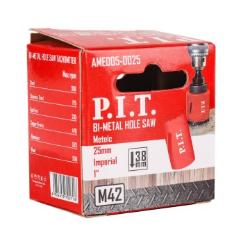 Коронка биметаллическая P.I.T. 25x50мм(AMED05-0025), шт