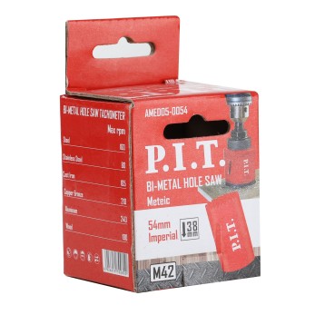 Коронка биметаллическая P.I.T. 54x44мм(AMED05-0054), шт