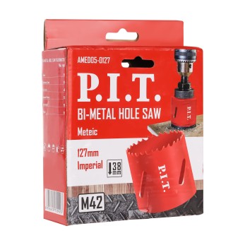 Коронка биметаллическая P.I.T.127x44мм(AMED05-0127), шт