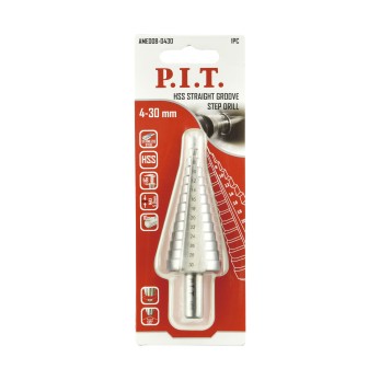 Сверло ступенчатое P.I.T. 4-30мм 14 ступеней(AMED08-0430), шт