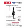 Сверло по металлу ступенчатое P.I.T. ADVANCE Ø4-12мм, шаг 5х2мм, 4 спирали, HEX1/4, шт