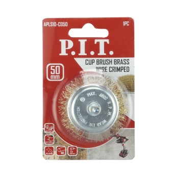 Щетка чашечная латунная P.I.T. 50x0,3мм хвостовик 6 мм(APLS10-C050), шт