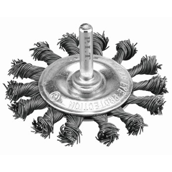 Щетка дисковая витая P.I.T. 100x0,35мм хвостовик 6 мм(APLS10-G100), шт