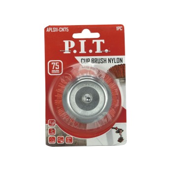 Щетка чашечная нейлоновая P.I.T. 75x1,2мм хвостовик 6 мм(APLS11-CN75), шт
