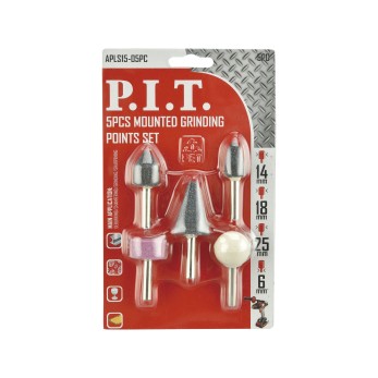 Набор шлифовальных насадок P.I.T. 5 шт хвостовик 6 мм(APLS15-05PC), шт
