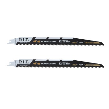 Полотно для сабельной пилы с карбидными зубьями P.I.T. DRUA 2 шт, 300х1,3мм, 6 TPI, шт