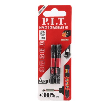 Бита ударная P.I.T. T40x50 мм 2 шт в уп.(ASDR01-50T40), шт
