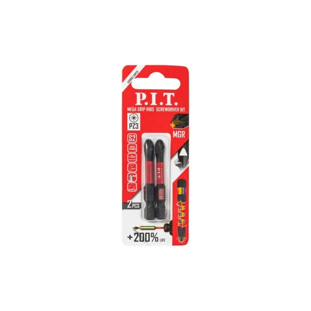Бита ударная P.I.T. PZ3x50 мм 2 шт в уп.(ASDR02-50PZ3), шт