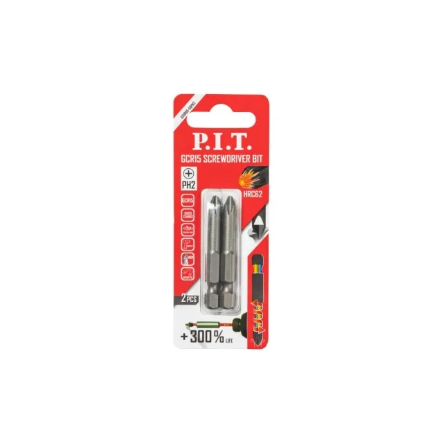 Бита P.I.T. GCR15 PH2x50 мм 2 шт в уп.(ASDR05-50PH2), шт