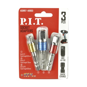 Набор адаптеров для головок P.I.T. 65 мм/65 мм/73 мм 3 шт в уп.(ASDR07-AD003), шт