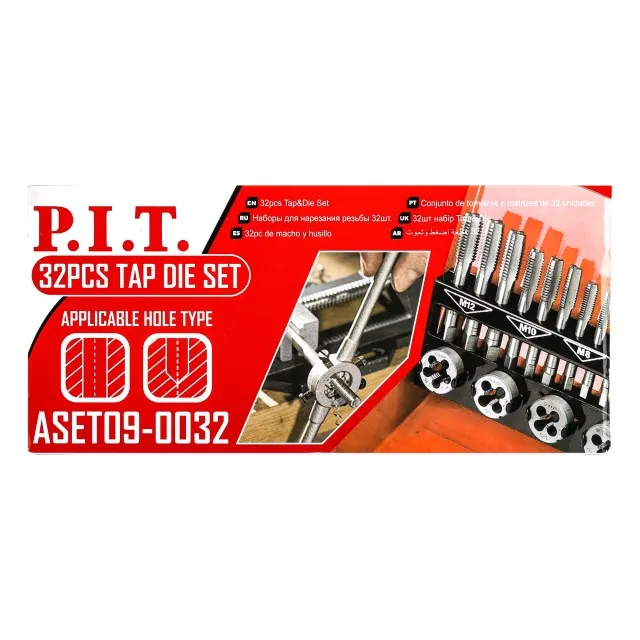 Набор для нарезания резьбы P.I.T. 32шт(ASET09-0032), шт