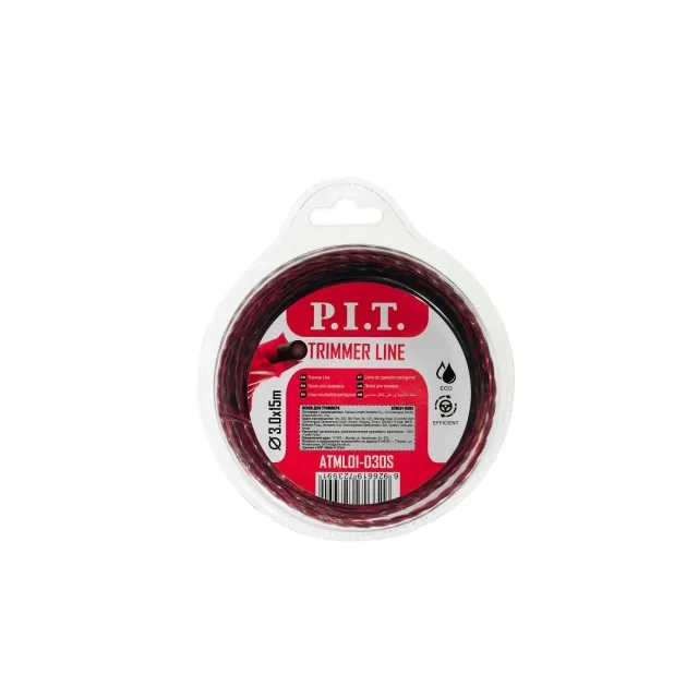 Леска для триммера двухцветная P.I.T. 15 м x 3,0 мм, блистер(ATML01-D30S), шт