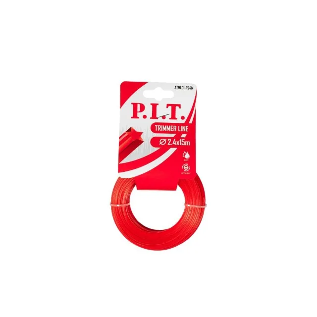 Леска для триммера звезда P.I.T. 15 м x 2,4 мм, картон(ATML01-P24M), шт