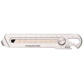 Нож строительный с сегментированным лезвием P.I.T. ADVANCE (нерж. сталь, 18x100мм, 7с.), шт