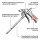 Пистолет для монтажной пены P.I.T. 30.5x19x4.5 см(HFMG01-A01A), шт