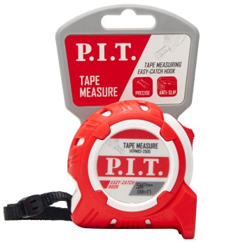 Рулетка с фиксатором P.I.T. 5 м x 25 мм, ABS+TPR(HTPM02-2505), шт