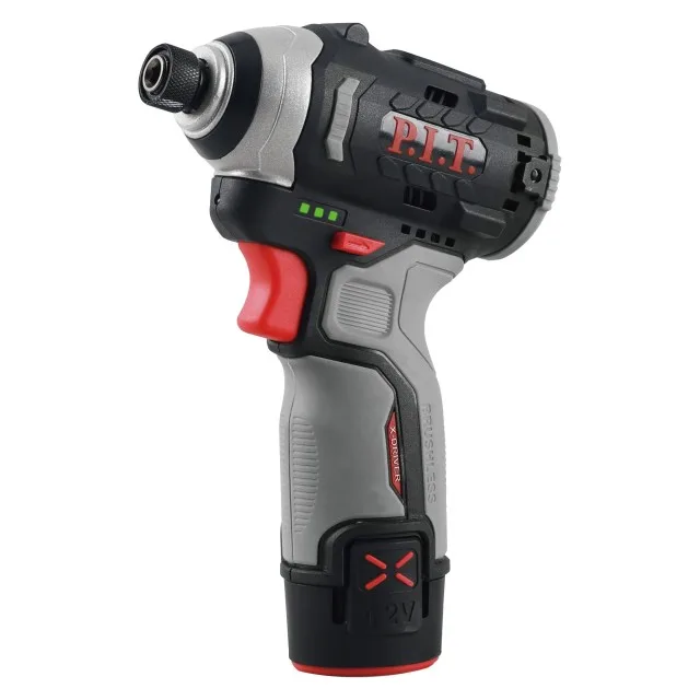 Винтоверт IMPACT аккум. бесщёточный P.I.T. PSD12K-120A/2 (12В, 120Нм, 3 ск, HEX 1/4&