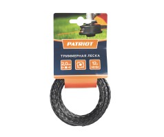 Леска D 2,0 мм L 12 м (скрученный квадрат, черная)