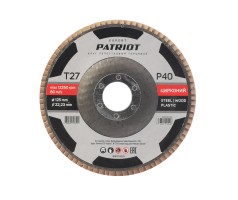 Круг лепестковый торцевой (125х22.23 мм, P40)