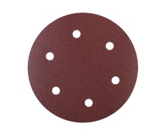Круг шлифовальный на липучке (225мм, Р80, 6 отв)