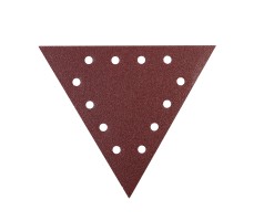 Треугольник шлифовальный на липучке (285мм, Р40, 12 отв)