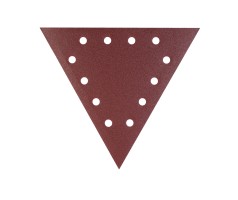 Треугольник шлифовальный на липучке (285мм, Р80, 12 отв)