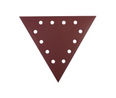 Треугольник шлифовальный на липучке (285мм, Р120, 12 отв)