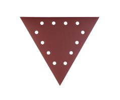 Треугольник шлифовальный на липучке (285мм, Р180, 12 отв)