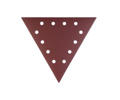 Треугольник шлифовальный на липучке (285мм, Р240, 12 отв)