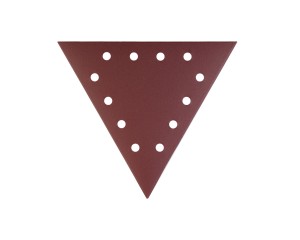 Треугольник шлифовальный на липучке (285мм, Р240, 12 отв)