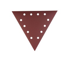 Треугольник шлифовальный на липучке (285мм, Р320, 12 отв)