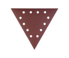 Треугольник шлифовальный на липучке (285мм, Р400, 12 отв)