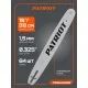 Шина пильная PATRIOT P158SLBK095 (15'', 0.325