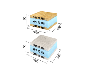 Ruspanel RPG Sandwich 1200х600х50 mm OSB+XPS+OSB