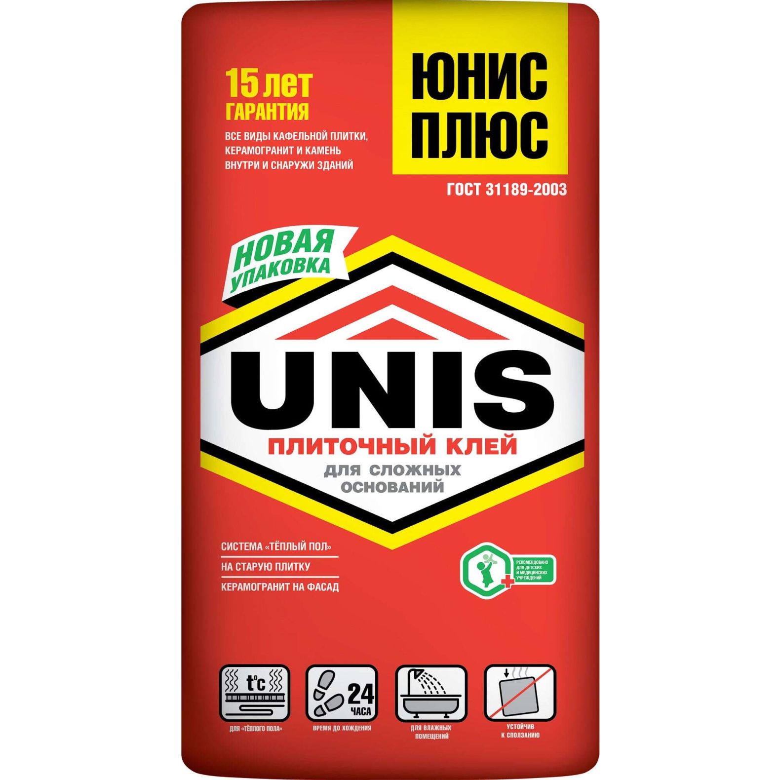 Клей для плитки Юнис
